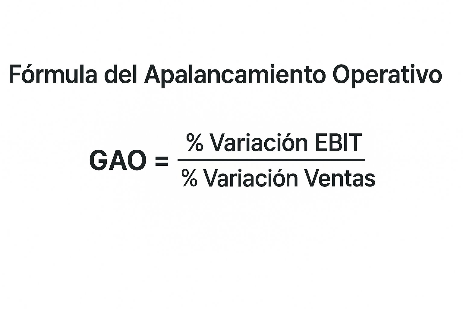 Fórmula Principal y Variables